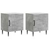 vidaXL Cabinet de chevet 2 pc Gris b&eacute;ton 43 x 34,5 x 50 cm