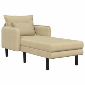 vidaXL Grande m&eacute;ridienne Vert gris Tissu en velours c&ocirc;tel&eacute;