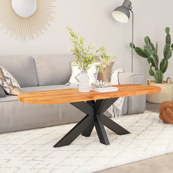 vidaXL Dessus de table 100x40x3,8 cm ovale bois massif d'acacia