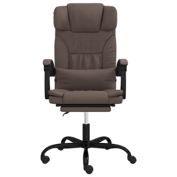 vidaXL Fauteuil inclinable de bureau Marron Similicuir