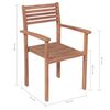 vidaXL Chaises de jardin empilables lot de 8 Bois de teck solide