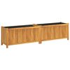 vidaXL Jardini&egrave;re avec doublure 199x38,5x50 cm bois massif d'acacia
