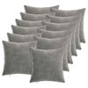 vidaXL Housse de coussin 12 pc HEERLEN Gris fonc&eacute; 40 x 40 cm