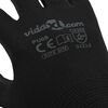 vidaXL Gants de Travail 12 pcs Noir 8 / m Polyester