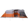 vidaXL Tente familiale tunnel 8 personnes gris et orange imperméable