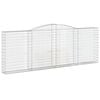 vidaXL Panier de gabions arqu&eacute; 400x30x140/160 cm Fer galvanis&eacute;