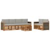 vidaXL Ensemble de canap&eacute;s d'ext&eacute;rieur 7 pc Naturel et gris clair