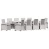 vidaXL Ensemble de salle &agrave; manger pour jardin 11 pc PP