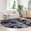 vidaXL Tapis Shaggy &agrave; poils longs NAVARRA gris fonc&eacute; 200x200 cm