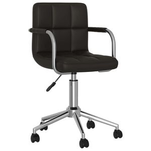 vidaXL Chaise de bureau pivotante Noir Similicuir