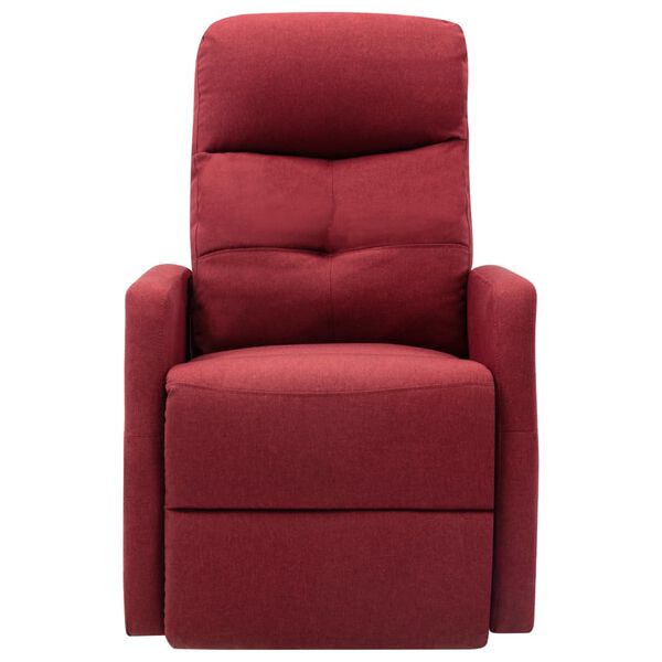 vidaXL Fauteuil de massage Rouge bordeaux Tissu