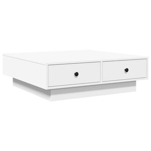 vidaXL Table basse Blanc 90x90x28 cm Agglom&eacute;r&eacute;