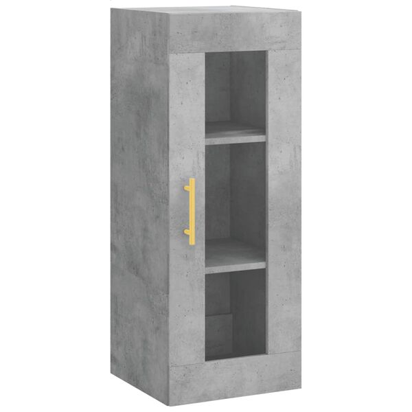 vidaXL Armoire murale gris b&eacute;ton 34,5x34x90 cm