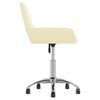 vidaXL Chaise pivotante de bureau Cr&egrave;me Tissu