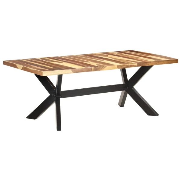 vidaXL Table de salle &agrave; manger 200x100x75 cm Bois avec finition miel