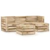 vidaXL Salon de jardin 5 pcs Bois de pin impr&eacute;gn&eacute; de vert