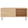vidaXL Table basse ch&ecirc;ne sonoma 80x80x36,5 cm bois d'ing&eacute;nierie
