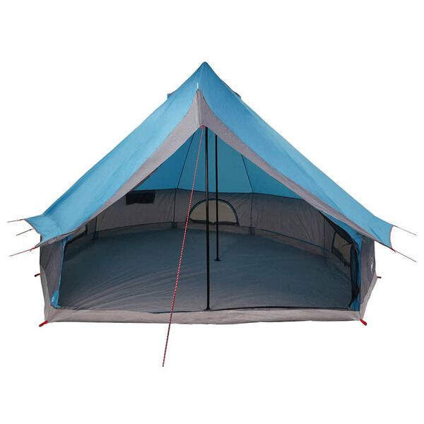 vidaXL Tente Tipi familiale avec toit Bleu et gris 400 x 346 x 250 cm