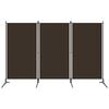 vidaXL Cloison de s&eacute;paration 3 panneaux Marron 260x180 cm
