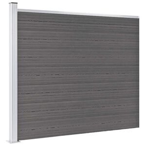 vidaXL Panneau de cl&ocirc;ture WPC 175x146 cm Gris