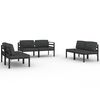 vidaXL Salon de jardin 6 pcs avec coussins Aluminium Anthracite