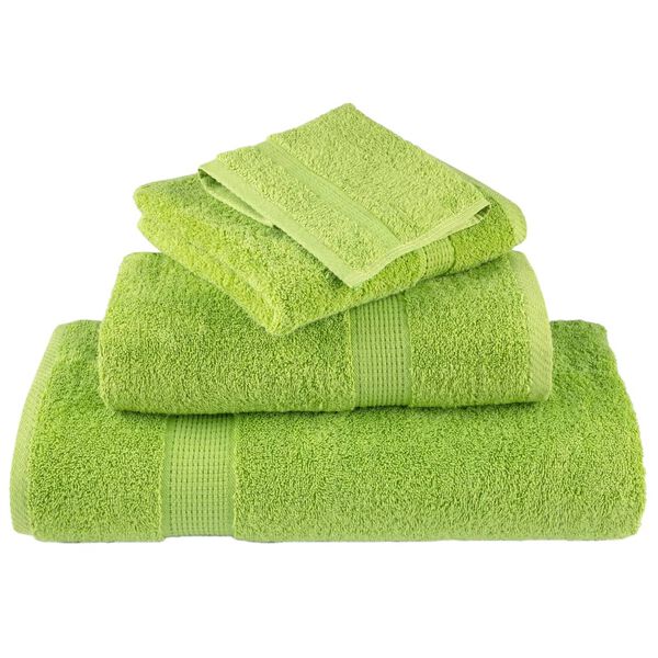 vidaXL Serviettes de toilette Premium SOLUND 2 pièces Vert pomme 30 x 30 cm 600 g/m²