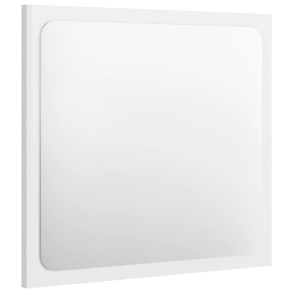 vidaXL Miroir de salle de bain Blanc brillant 40x1,5x37 cm Aggloméré