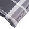 vidaXL Coussin de chaise longue motif &agrave; carreaux gris 200x50x3 cm