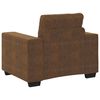 vidaXL Canap&eacute; 3 pcs Marron 221 x 80 x 80 cm Tissu en lin m&eacute;lang&eacute;