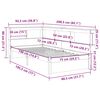 vidaXL Lit biblioth&egrave;que sans matelas 75x190 cm bois de pin massif