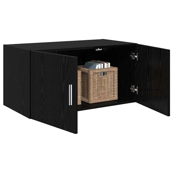vidaXL Meuble mural Ch&ecirc;ne noir 80 x 42.5 x 40 cm Bois d'ing&eacute;nierie