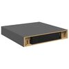 vidaXL Étagère murale flottante 2 pcs Gris brillant 23x23,5x3,8 cm MDF