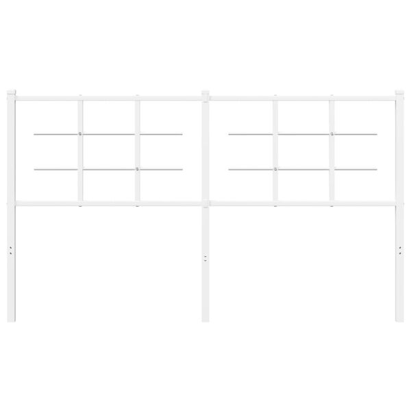 vidaXL T&ecirc;te de lit de remplacement m&eacute;tal blanc 160 cm