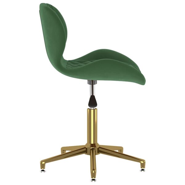 vidaXL Chaises pivotantes &agrave; manger lot de 4 vert fonc&eacute; velours