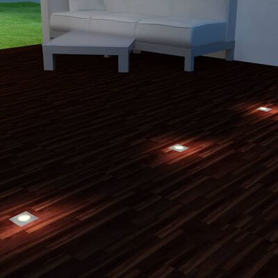 vidaXL Lampes au sol à LED d'extérieur 3 pcs carré