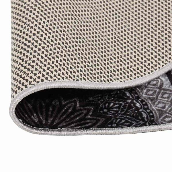 vidaXL Tapis lavable antidérapant φ120 cm multicolore