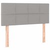 vidaXL Sommier &agrave; lattes de lit matelas LED gris clair 120x190 cm tissu