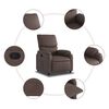 vidaXL Fauteuil inclinable Marron Similicuir