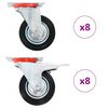 vidaXL 16 pcs Roulettes pivotantes 100 mm