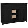 vidaXL Buffet Noir 100x35x74,5 cm Bois massif de pin