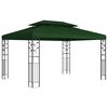 vidaXL Pavillon 3,97 x 2,96 x 2,68 m Vert Polyester et Acier