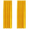 vidaXL Rideaux occultants 2 pc Jaune moutarde 140 x 245 cm Velours