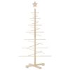 vidaXL Arbre de Noël en bois pour décoration 125 cm bois massif de pin