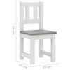 vidaXL Ensemble de table et chaises enfants 3 pcs Blanc et gris MDF