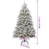 vidaXL Sapin de No&euml;l artificiel Vert et blanc 300 cm PVC et m&eacute;tal