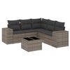 vidaXL Salon de jardin 6 pcs avec coussins gris r&eacute;sine tress&eacute;e
