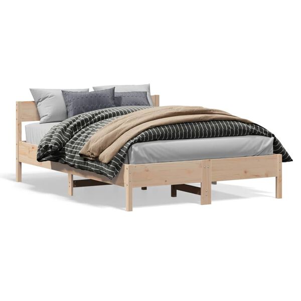 vidaXL Cadre de lit sans matelas 135x190 cm bois de pin massif
