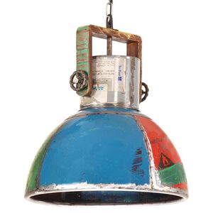 vidaXL Lampe suspendue industrielle 25 W Multicolore Ronde 40 cm E27