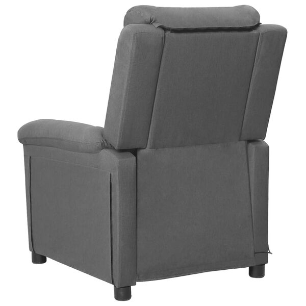 vidaXL Fauteuil de massage Gris clair Tissu