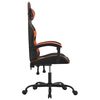 vidaXL Chaise de jeu pivotante Noir et orange Similicuir